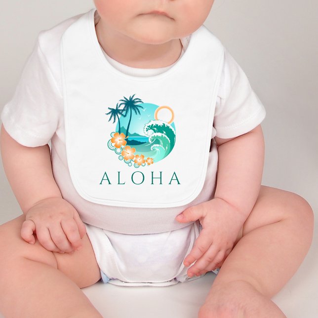 Aloha Tropical Baby Bib (Creator Uploaded)