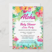 Aloha Tropical Baby Shower Luau Invitation (Front)