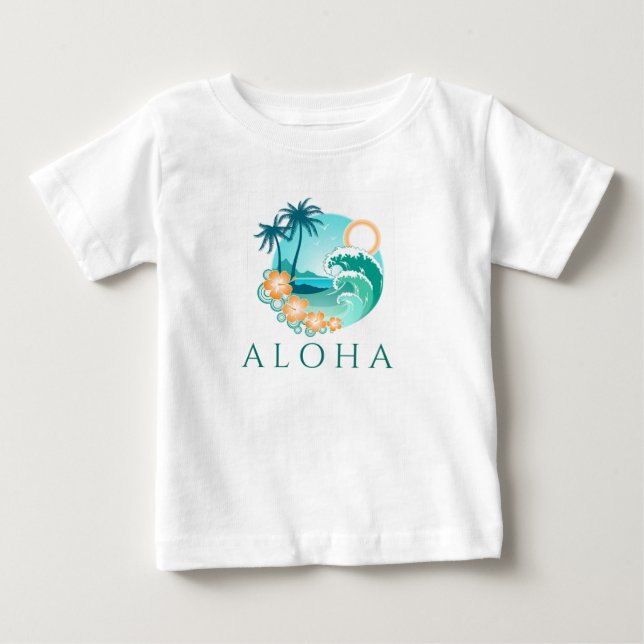 Aloha Tropical Baby T-Shirt (Front)