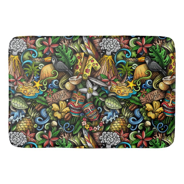 ALOHA Tropical  Bath Mat (Front)