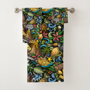 ALOHA Tropical Bath Towel Set