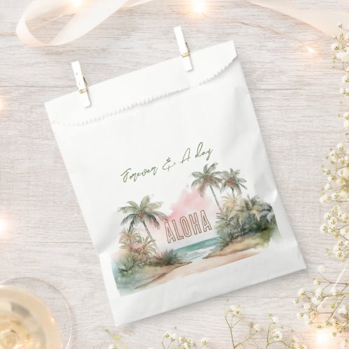 Aloha Tropical Beach Palm Trees Favor Bag