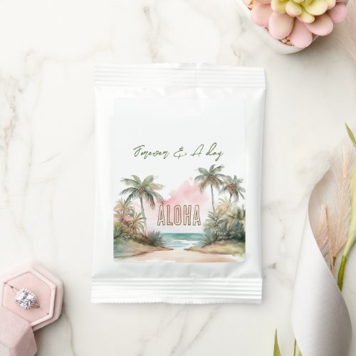 Aloha Tropical Beach Palm Trees Hot Chocolate Drink Mix