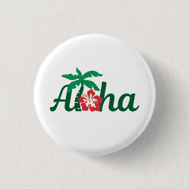 Aloha Tropical Button (Front)