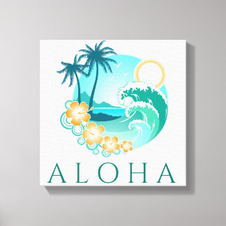 Aloha Tropical Canvas Print