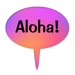Aloha! Tropical Colors Cake Topper