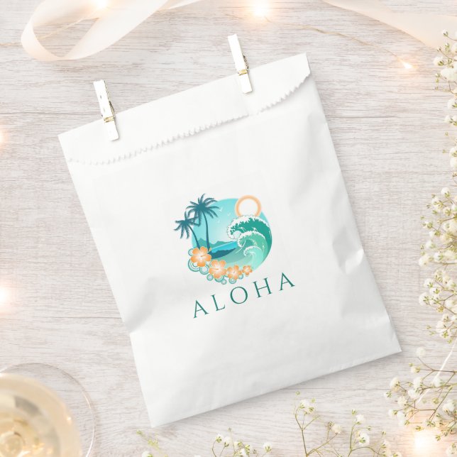 Aloha Tropical Favor Bag (Clipped)