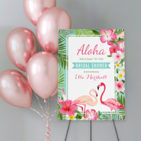 Aloha Tropical Flamingo Bridal Shower Welcome