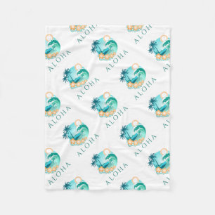 Aloha Tropical Fleece Blanket