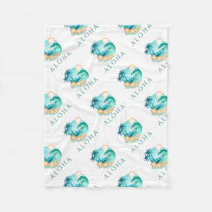 Aloha Tropical Fleece Blanket
