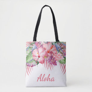 Aloha Tropical Floral Tote Bag