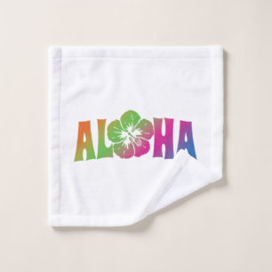 Aloha Tropical Flower, Family Vacation, Hawaii Wash Cloth