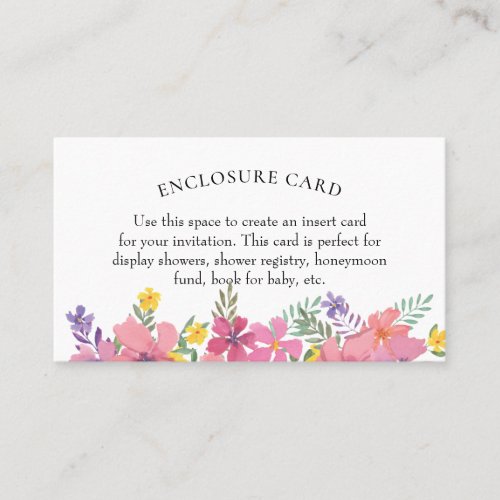 Aloha Tropical Flower Shower Enclosure Card