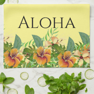 Aloha Tropical Flowers  Kitchen Towel