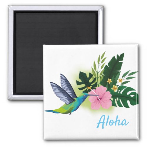 Aloha Tropical Flowers Magnet