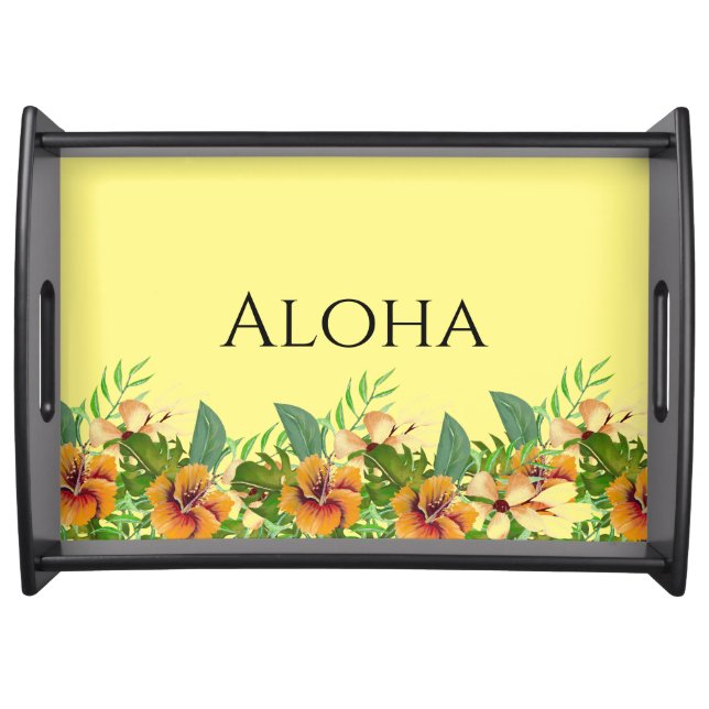 Aloha Tropical Flowers   Serving Tray (Front)