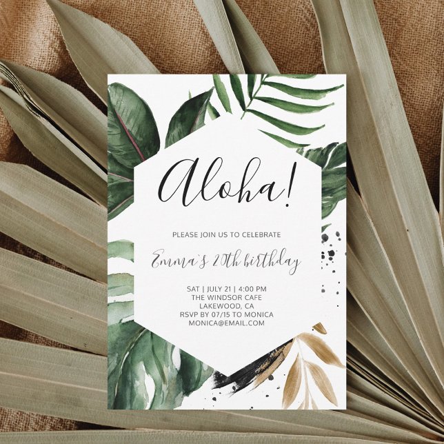 Aloha Tropical Greenery Birthday Party (Creator Uploaded)