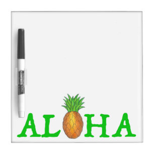 ALOHA Tropical Hawaiian Island Pineapple Fruit Dry-Erase Board