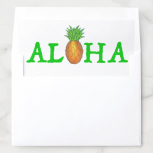 Aloha Tropical Hawaiian Island Pineapple Hawaii Envelope Liner