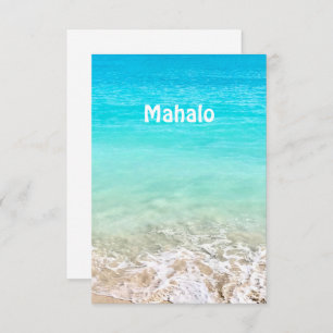 Aloha Tropical Hawaiian Ocean Thank You Card