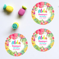 Aloha Tropical Hibiscus Flower Luau Birthday