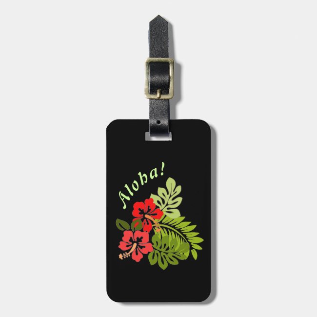 Aloha Tropical Hibiscus on Dark Personalized