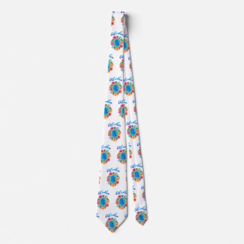 Aloha Tropical Honu Sea Turtle Neck Tie