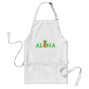 ALOHA Tropical Island Hawaiian Pineapple Fruit Adult Apron