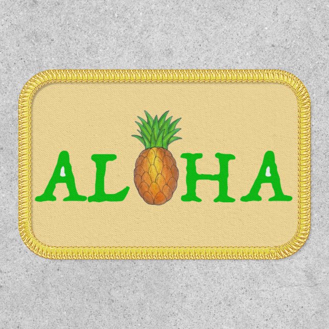 ALOHA Tropical Island Hawaiian Pineapple Fruit Patch (Front)