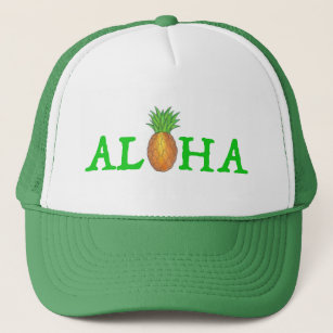 ALOHA Tropical Island Hawaiian Pineapple Fruit Trucker Hat
