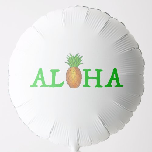 ALOHA Tropical Island Hawaiian Pineapple Hawaii Balloon
