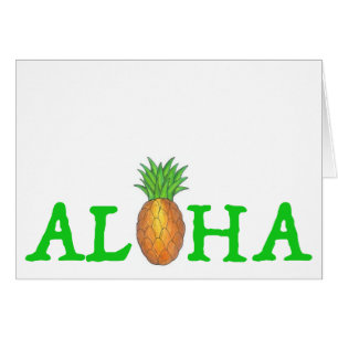 ALOHA Tropical Island Hawaiian Pineapple Hawaii Cards