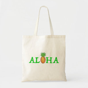 ALOHA Tropical Island Hawaiian Pineapple Tote Bag