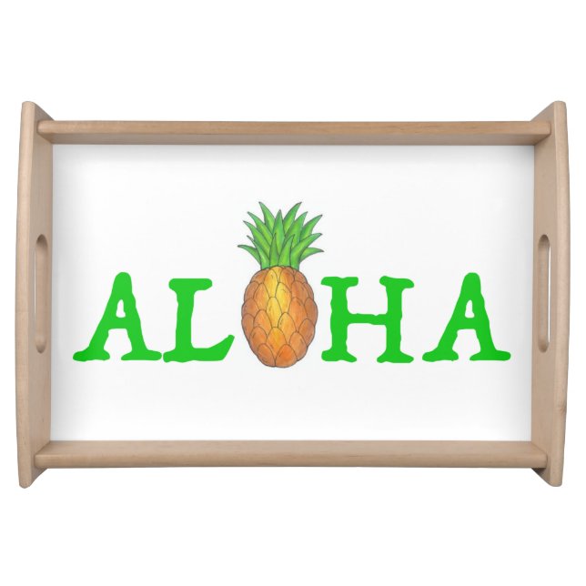 ALOHA Tropical Island Hawaiian Pineapple Tray (Front)