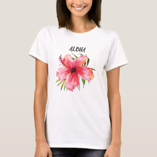 Aloha Tropical Island Paradise Palms and Flowers T-Shirt