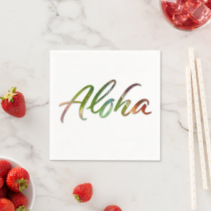 Aloha - Tropical Lettering - Hawaii Hawai'i Nature Napkins