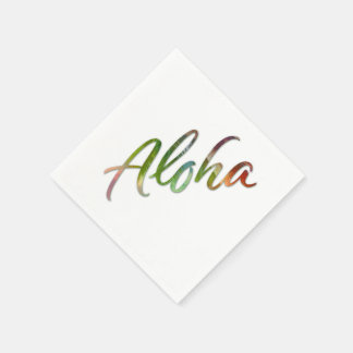 Aloha - Tropical Lettering - Hawaii Hawai'i Nature Napkins