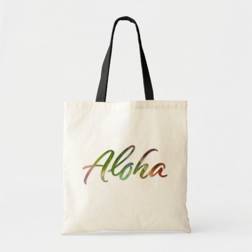 Aloha _ Tropical Lettering _ Hawaii Hawaii Nature Tote Bag