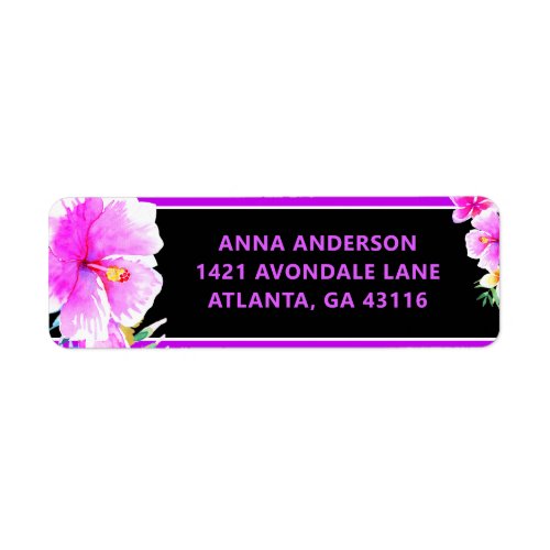 Aloha Tropical Luau Birthday Return Address Label