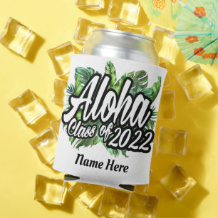 Aloha Tropical Luau Class of 2022 Graduation Party Can Cooler