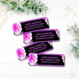 Aloha Tropical Luau Graduation Return Address Label