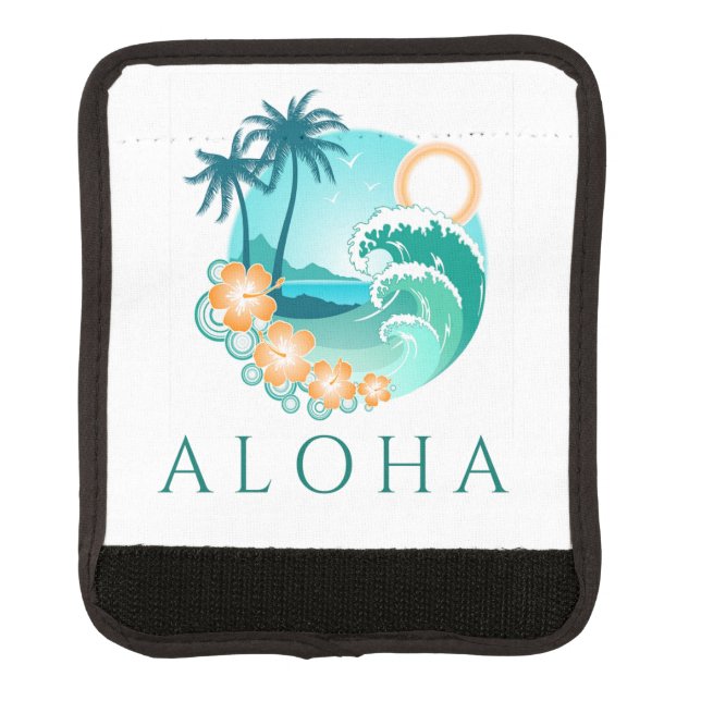 Aloha Tropical Luggage Handle Wrap (Front)