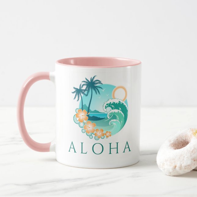 Aloha Tropical Mug (With Donut)