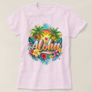 Aloha Tropical Paradise - Vibrant Hawaiian T-Shirt