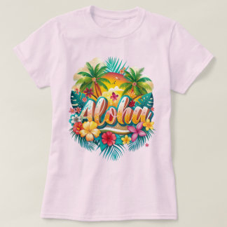 Aloha Tropical Paradise - Vibrant Hawaiian T-Shirt