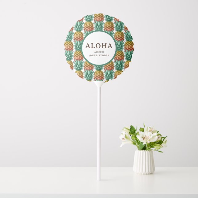 Aloha Tropical party with pineapple Balloon (In SItu)