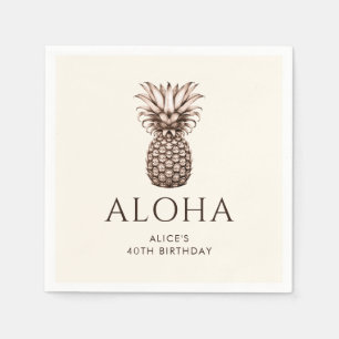Aloha Tropical party with pineapple Napkins