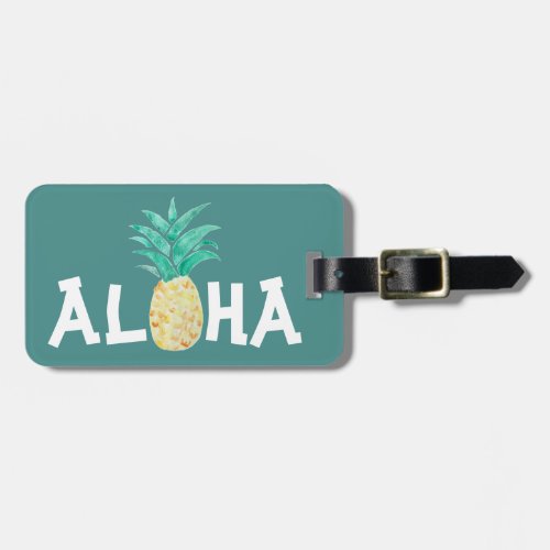 Aloha Tropical Pineapple Luggage Tag