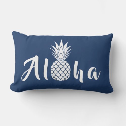 Aloha Tropical Pineapple Lumbar Pillow