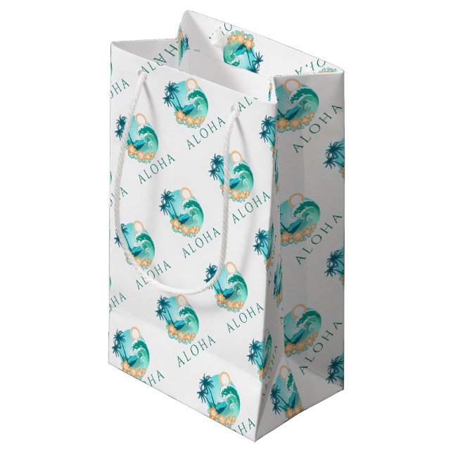 Aloha Tropical Small Gift Bag (Front Angled)